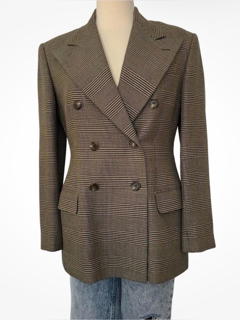 Vintage Ralph Lauren Houndstooth
Wool Blazer